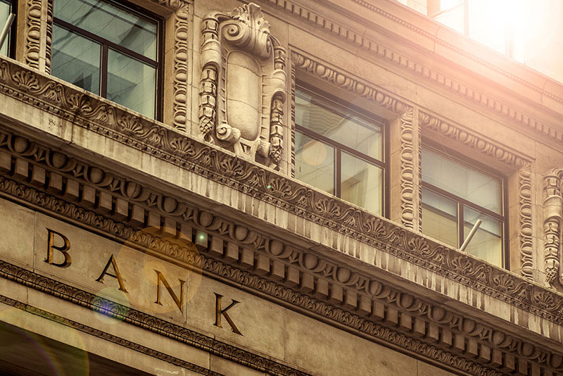 Financial Services Procurement - Front of a Bank